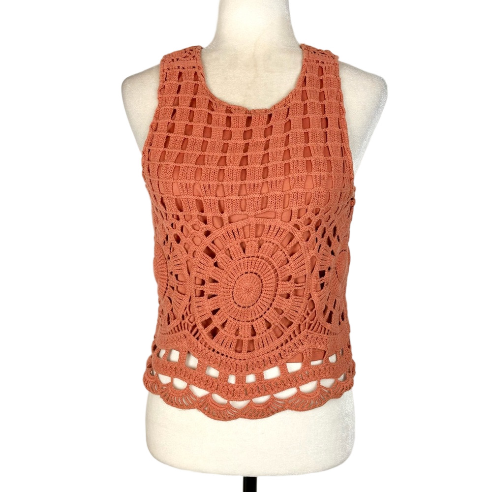 Design Lab crochet knit top